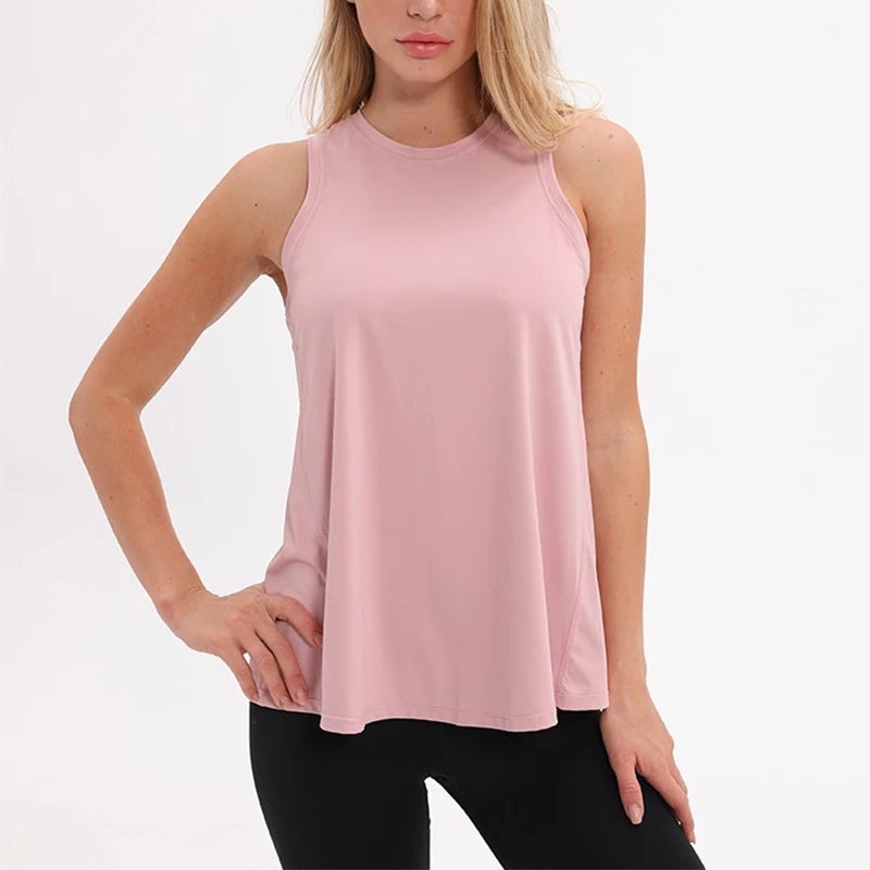 Loose Fit Open-Back Yoga Tank – Women’s Athletic Top