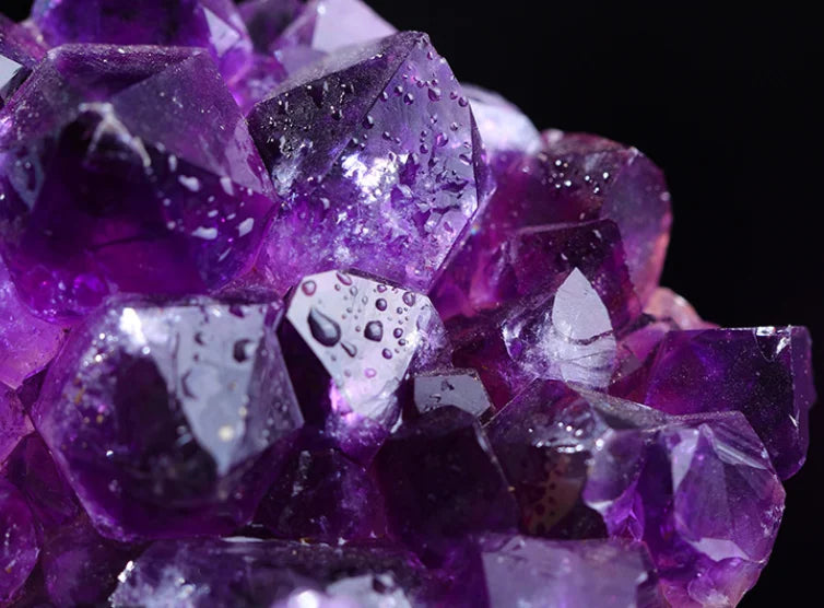 Natural Amethyst Geode Quartz Crystal Point – Healing Mineral Stone for Energy & Home Decor (30–50mm)