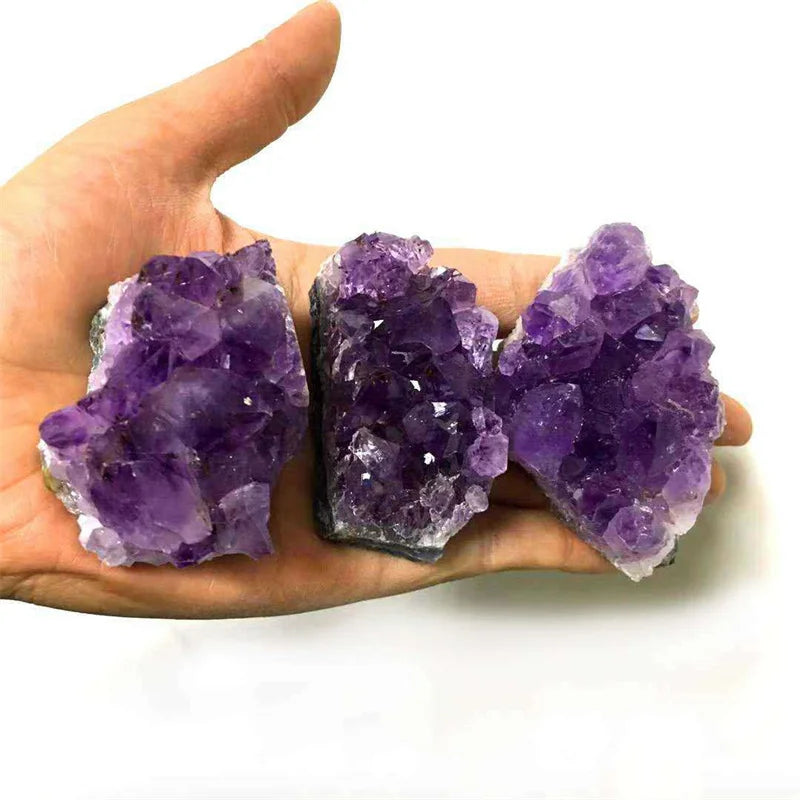 Natural Amethyst Geode Quartz Crystal Point – Healing Mineral Stone for Energy & Home Decor (30–50mm)