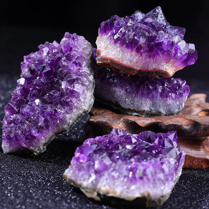 Natural Amethyst Geode Quartz Crystal Point – Healing Mineral Stone for Energy & Home Decor (30–50mm)