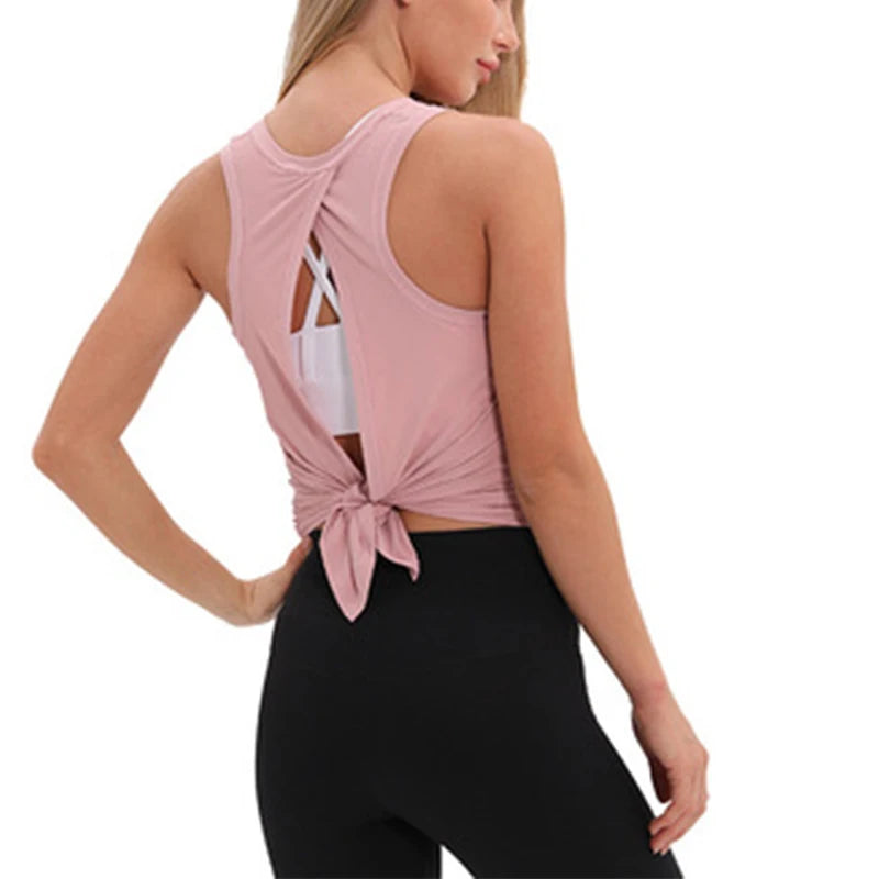 Loose Fit Open-Back Yoga Tank – Women’s Athletic Top