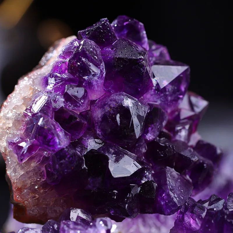 Natural Amethyst Geode Quartz Crystal Point – Healing Mineral Stone for Energy & Home Decor (30–50mm)