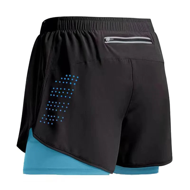 Men’s 2-in-1 Quick-Dry Running & Gym Shorts – Summer Workout