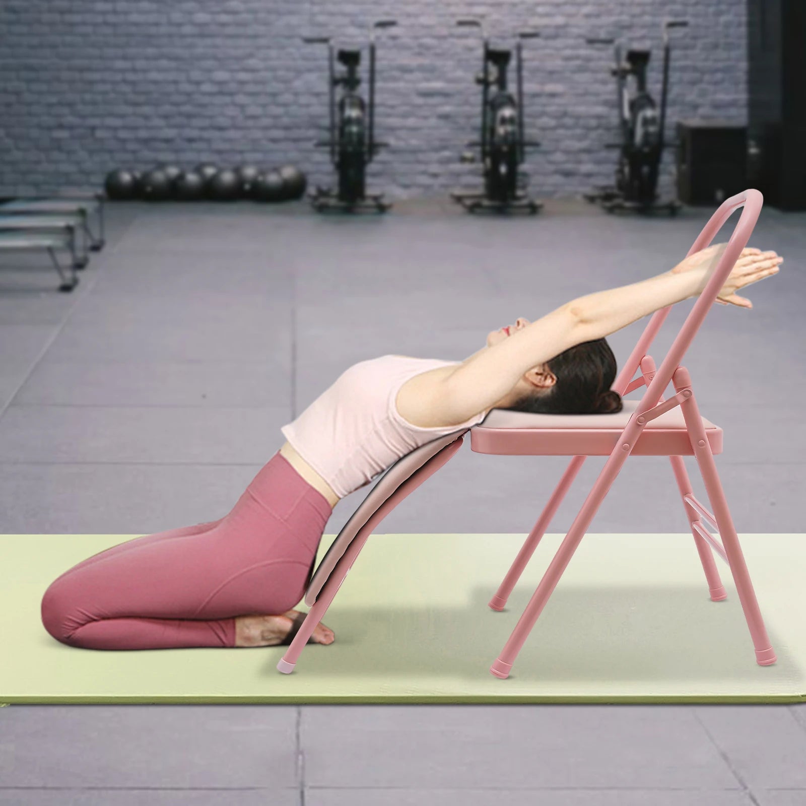Durable Foldable Yoga Chair with Lumbar Support