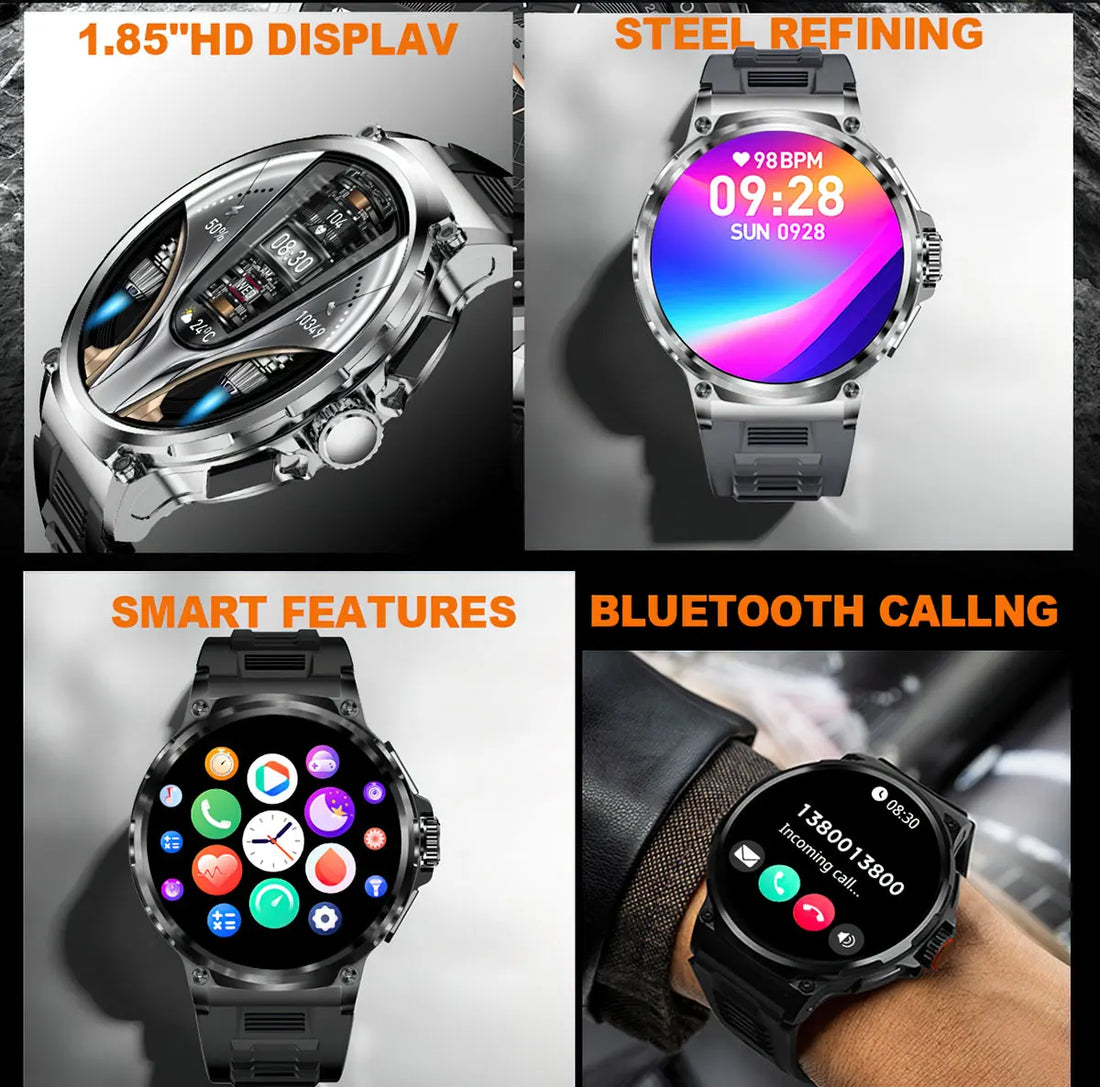 1.85” Ultra HD Smart Watch – GPS, Bluetooth Call, Fitness Tracker