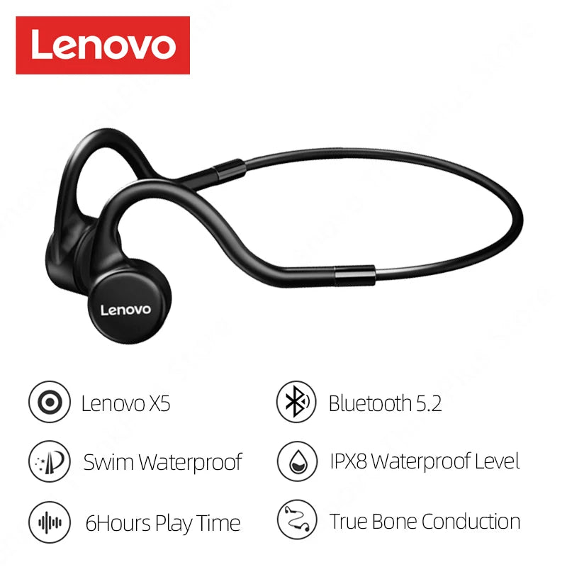 Lenovo X3 Pro Bone Conduction Earphones – Bluetooth HiFi, Waterproof