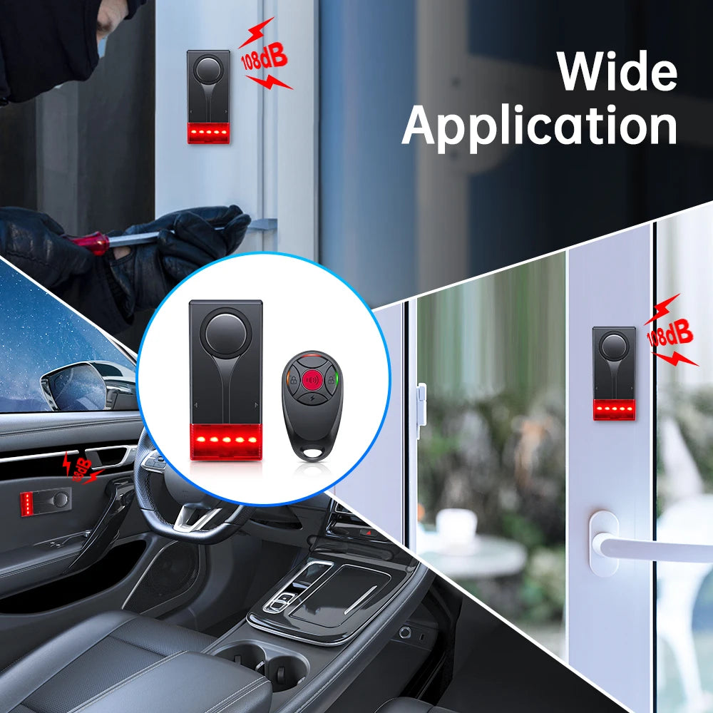 Elecpow Wireless Car & Motorcycle Vibration Alarm – 108dB Anti-Theft