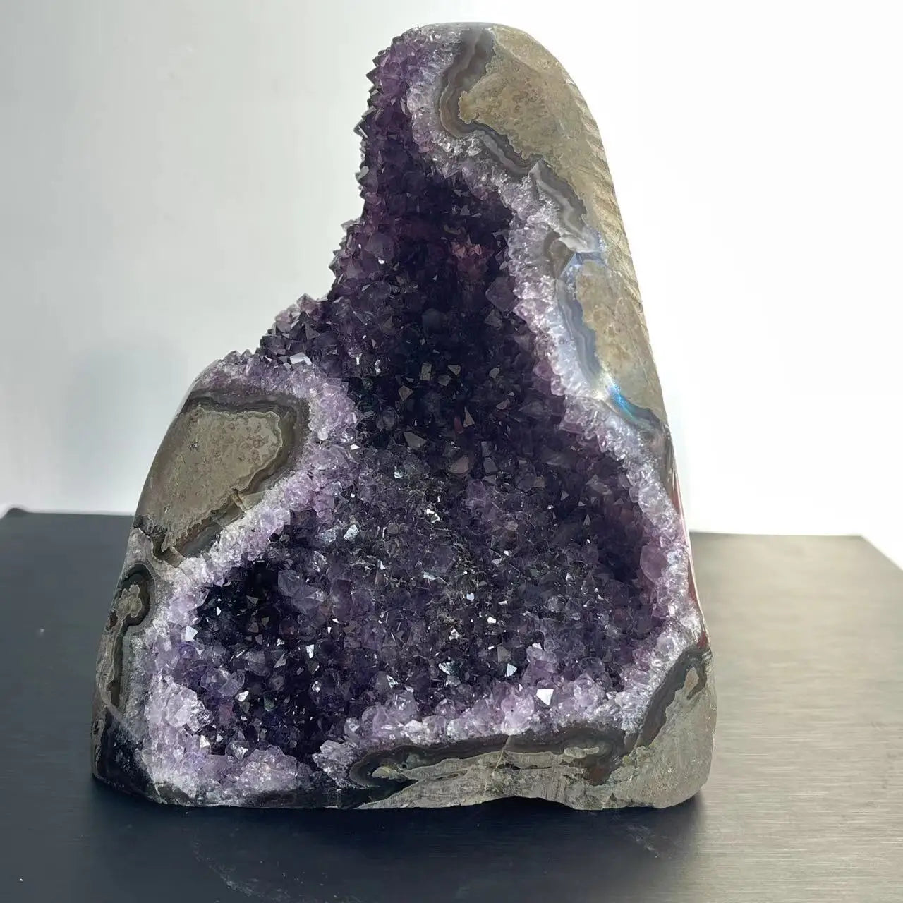 Natural Amethyst Crystal Cluster – Raw Quartz Healing Stone for Home Decor & Feng Shui