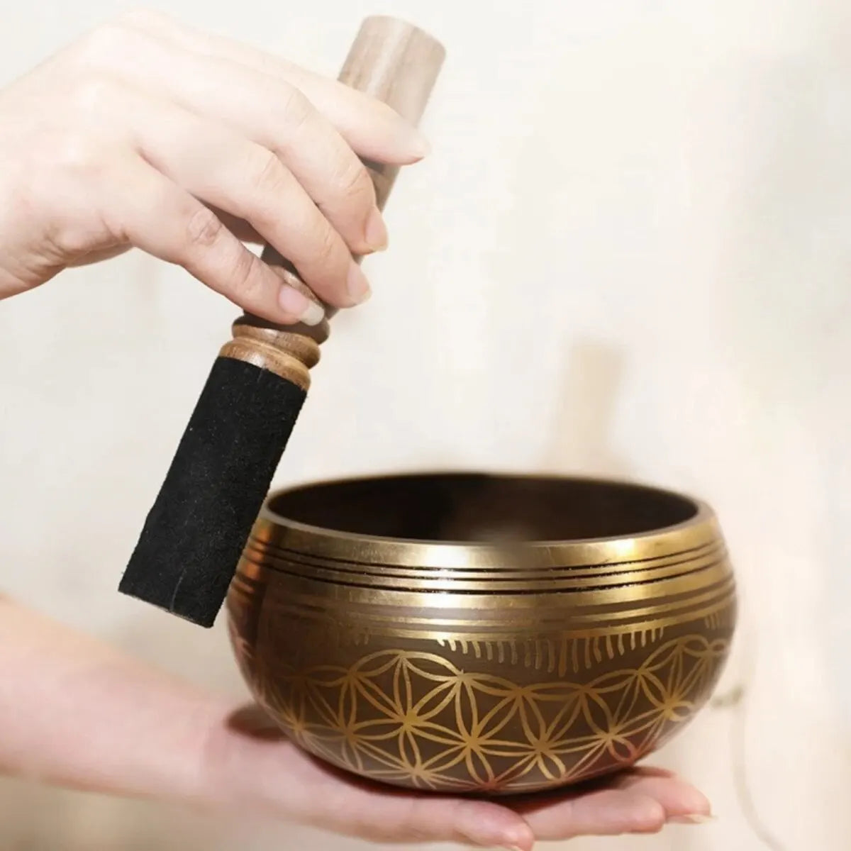 Miwayer Tibetan Singing Bowl Set – Flower of Life Design