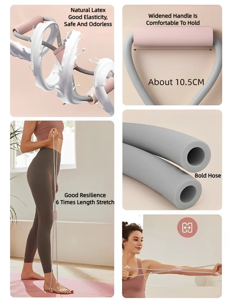 8-Tube Tensioner Yoga Band – Multi-Function Exercise Resistance Band
