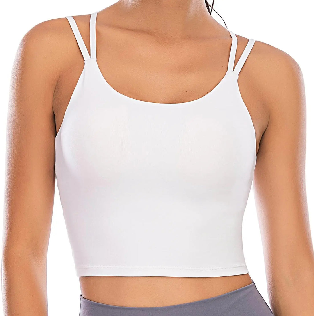 Women’s Padded Sports Bra Crop Top – Built-In Support