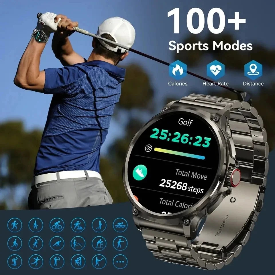 1.85” Ultra HD Smart Watch – GPS, Bluetooth Call, Fitness Tracker