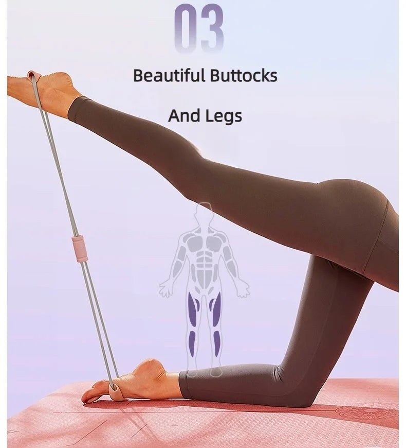 8-Tube Tensioner Yoga Band – Multi-Function Exercise Resistance Band