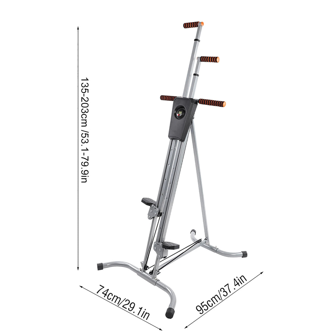 Steel Frame Heavy Duty Vertical Climber Fitness Climbing Cardio Machine Home Stepper