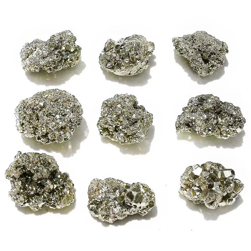 Natural Peru Pyrite Stone – Crystal Mineral Specimen Cube Cluster for Energy & Decoration