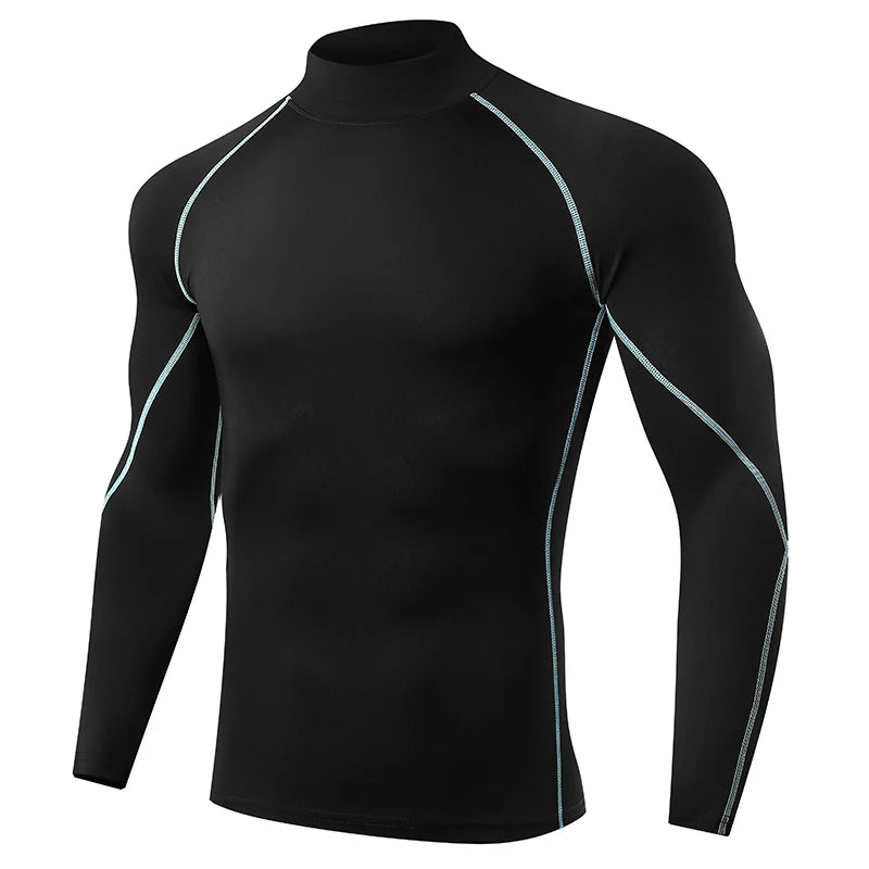 Men’s Quick-Dry Compression Long Sleeve Sports Shirt – Gym & Running