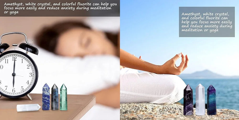 Natural Crystal Point Wand – Rose Quartz & Amethyst Healing Stones for Witchcraft, Decoration & Meditation