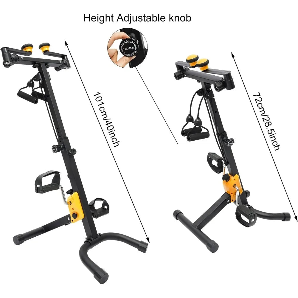 Foldable Pedal Exerciser Bike – Adjustable Home Rehab Fitness