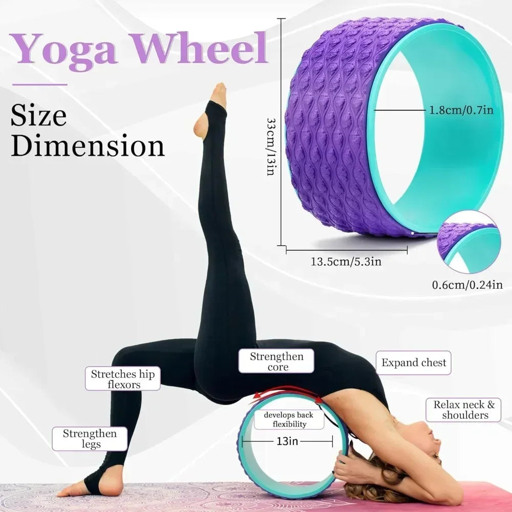 12-in-1 Yoga Wheel Set with Back Roller, Blocks, Ring & Strap
