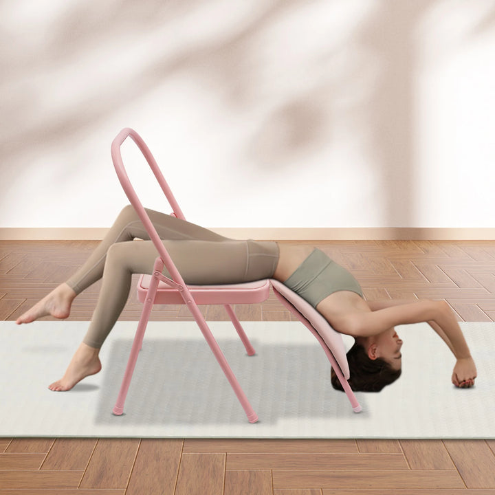 Durable Yoga Chair, 2451 lbs Capacity, Stable Lumbar Support, Foldable Design for Yoga, Meditation, and Posture Improvement