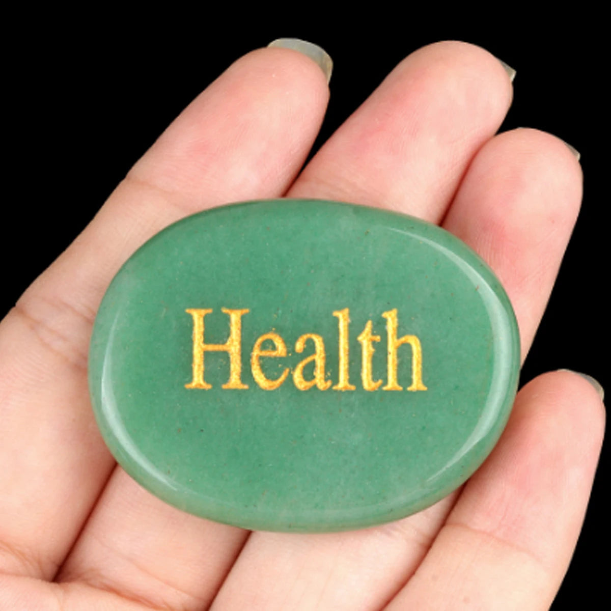 Quartz Thumb Worry Stone – Healing Crystal Oval for Chakra Energy & Meditation