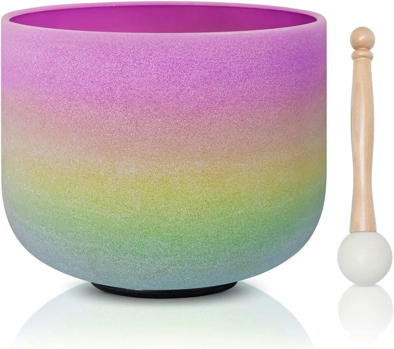 8" Crown Chakra Rainbow Quartz Singing Bowl – B Note