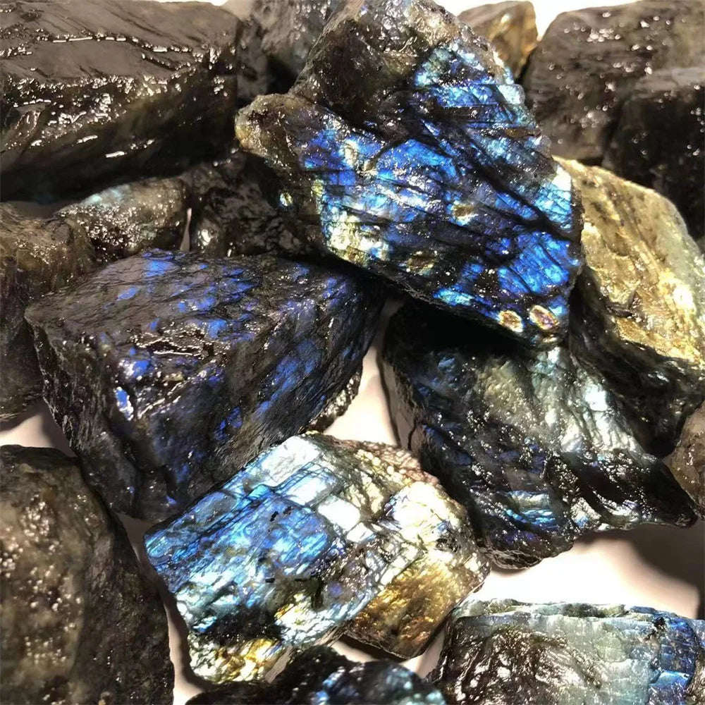 Natural Labradorite Raw Stone – Healing Crystal Mineral Specimen & Decorative Stone