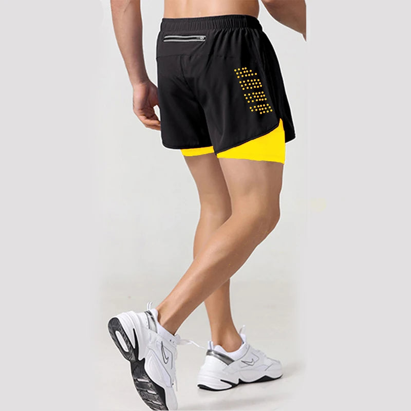 Men’s 2-in-1 Quick-Dry Running & Gym Shorts – Summer Workout