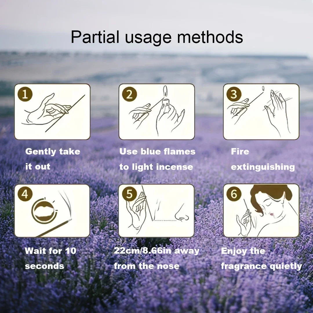 Lavender Aromatherapy Wood Sticks – 8.66" Home, Hotel & Spa Decoration Gift Set