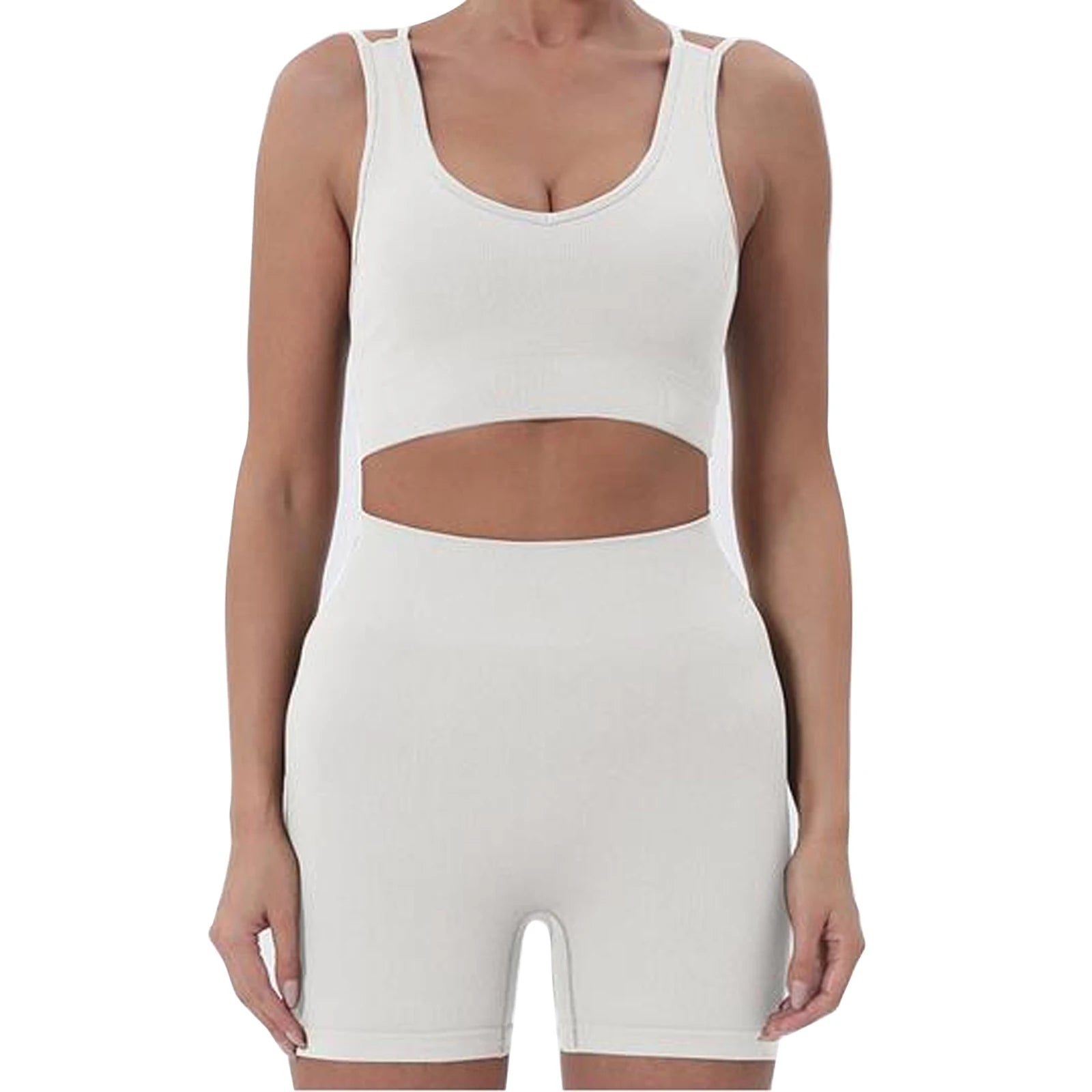 Women’s Summer 2-Piece Crop Top & High-Waist Shorts Set