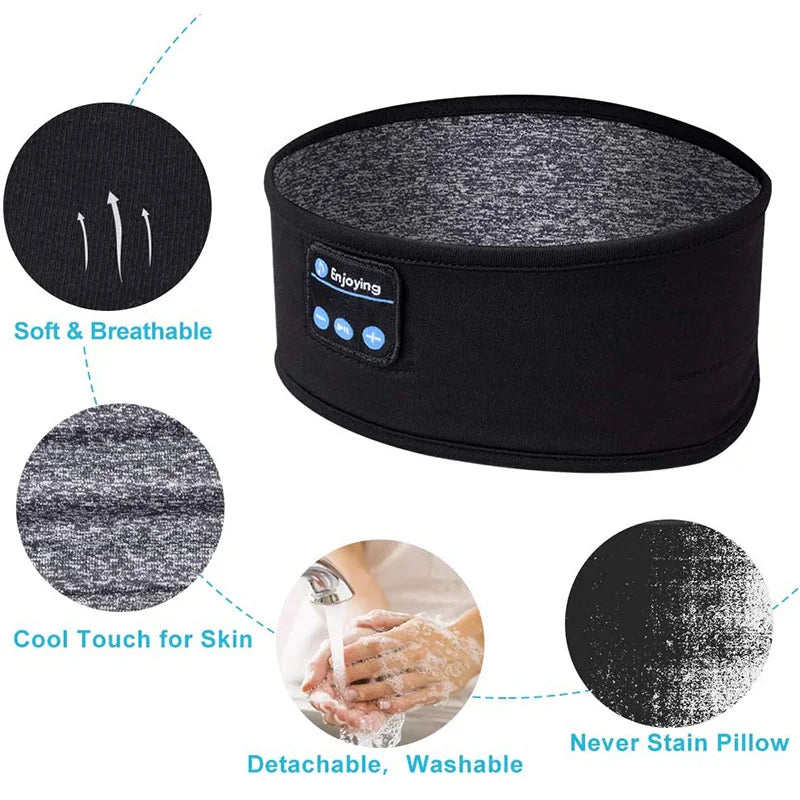 Bluetooth Headband Headphones – Wireless Sports & Sleep Eye Mask