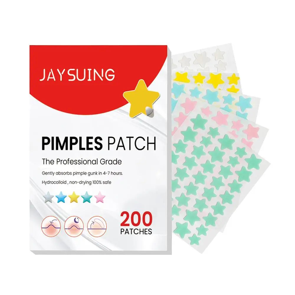 200pcs Colorful Star & Heart Acne Pimple Patches