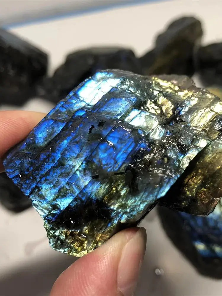 Natural Labradorite Raw Stone – Healing Crystal Mineral Specimen & Decorative Stone