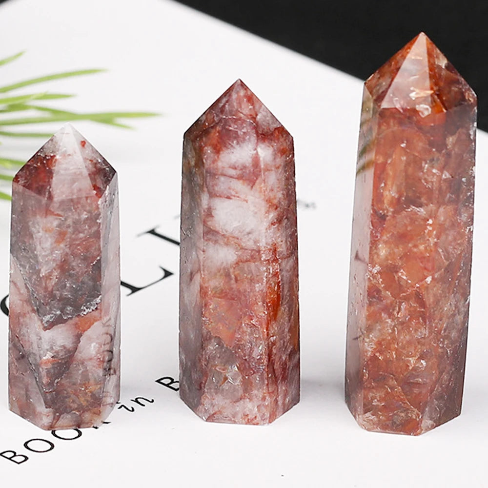 Natural Crystal Point Wand – Rose Quartz & Amethyst Healing Stones for Witchcraft, Decoration & Meditation