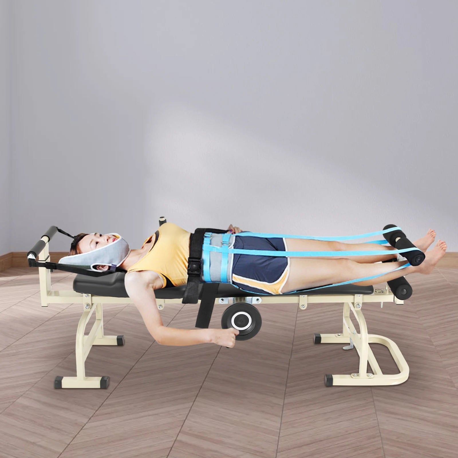 Multifunctional Spinal Traction & Body Stretcher – Lumbar Support Yoga Bed