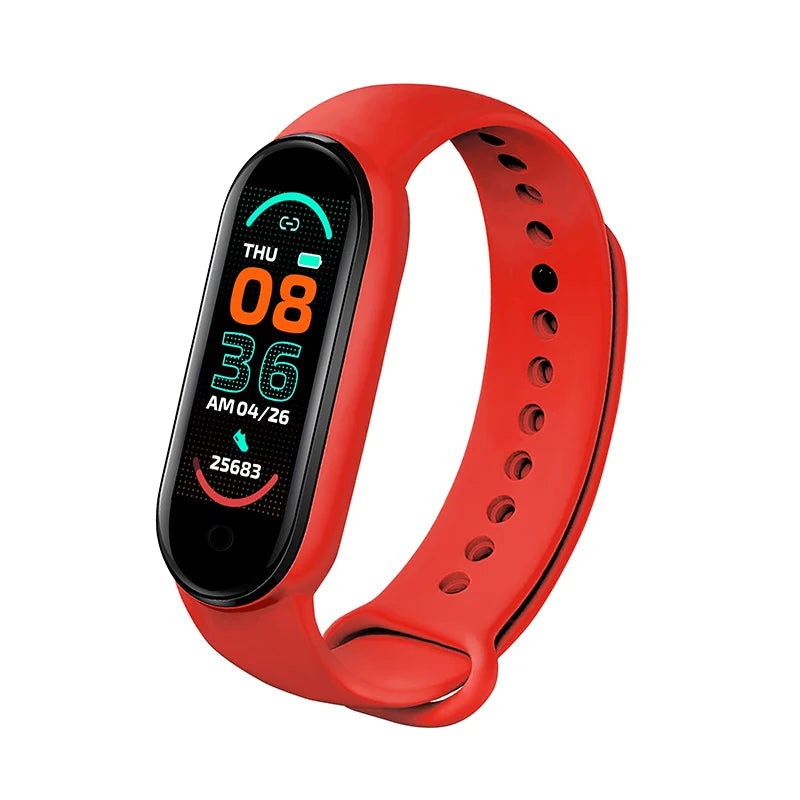 M6 Smart Watch – Fitness Bracelet with Heart & BP Monitor, Waterproof
