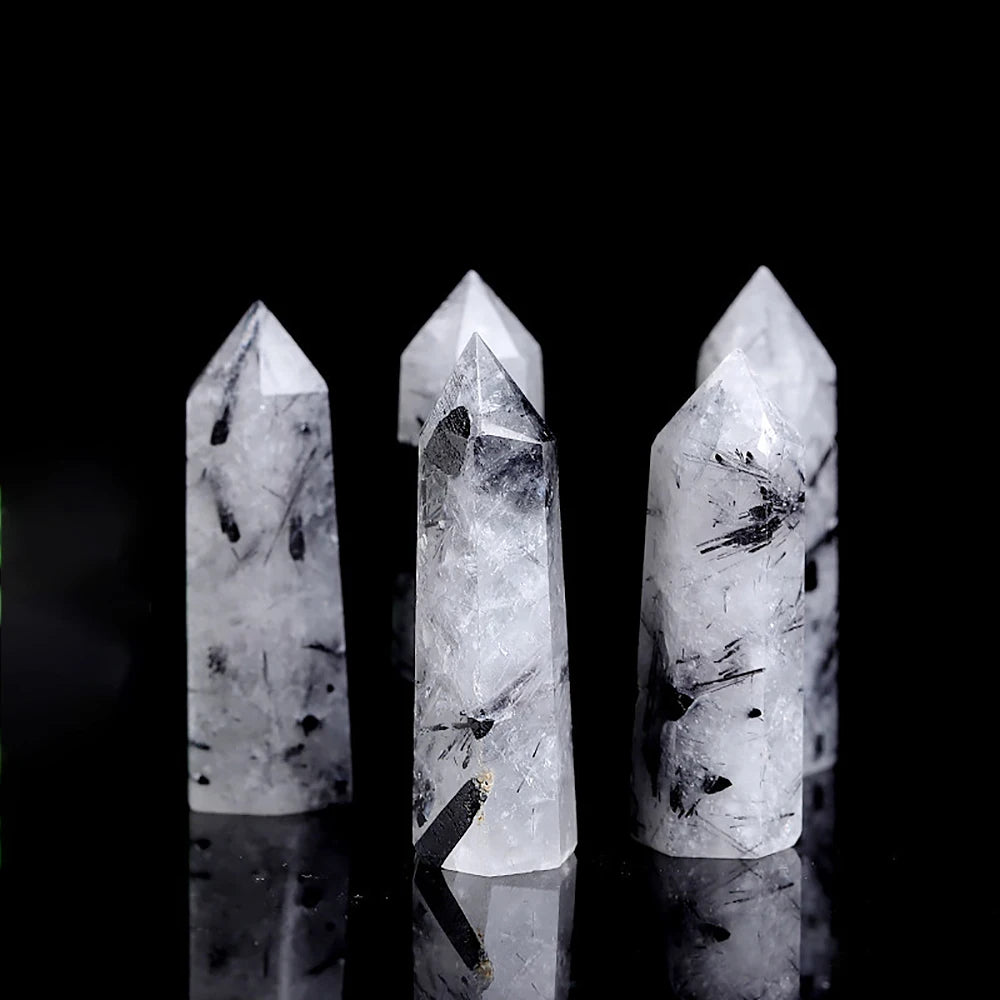 Natural Crystal Point Wand – Rose Quartz & Amethyst Healing Stones for Witchcraft, Decoration & Meditation