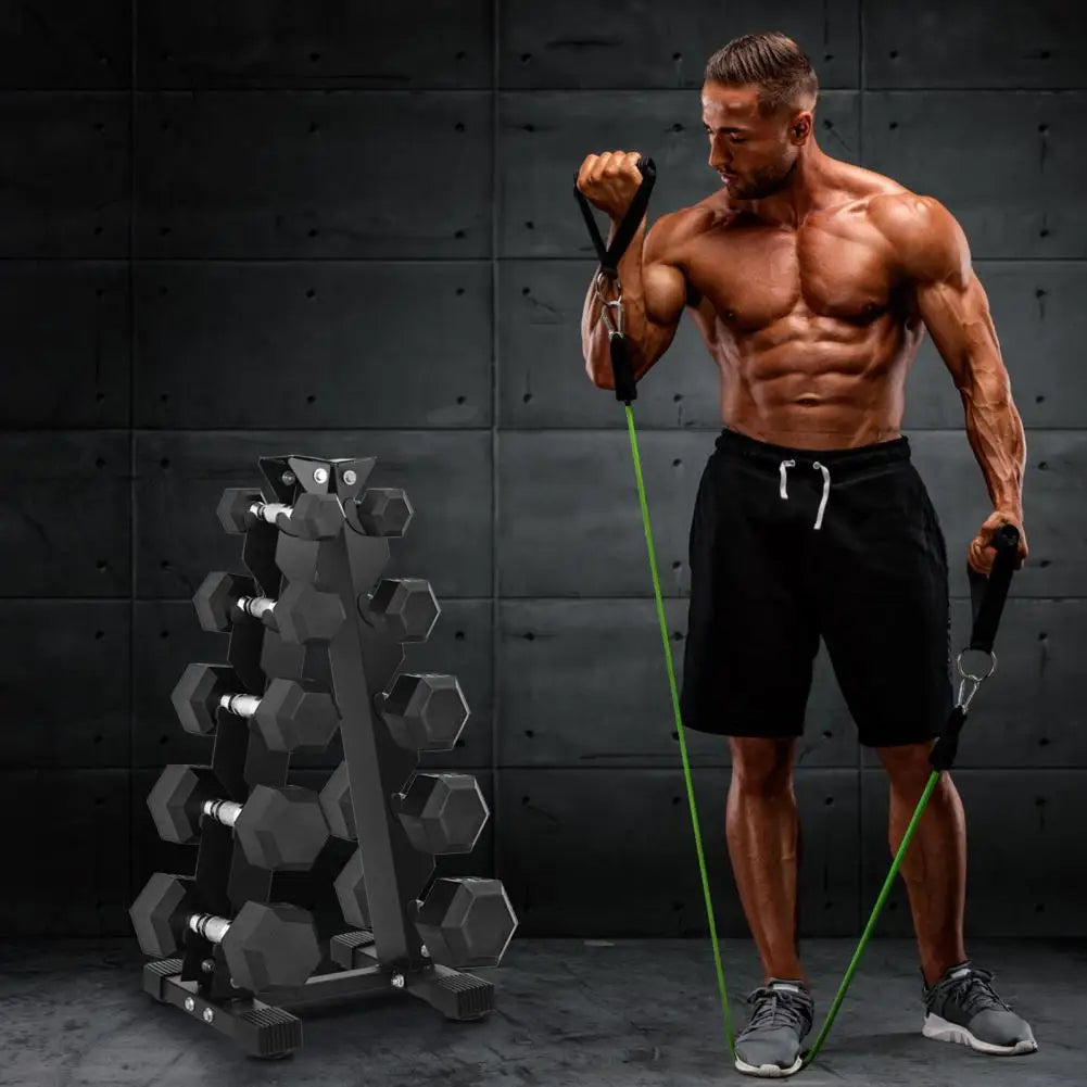 5-Tier Dumbbell Rack – Home Gym Storage & Weight Holder