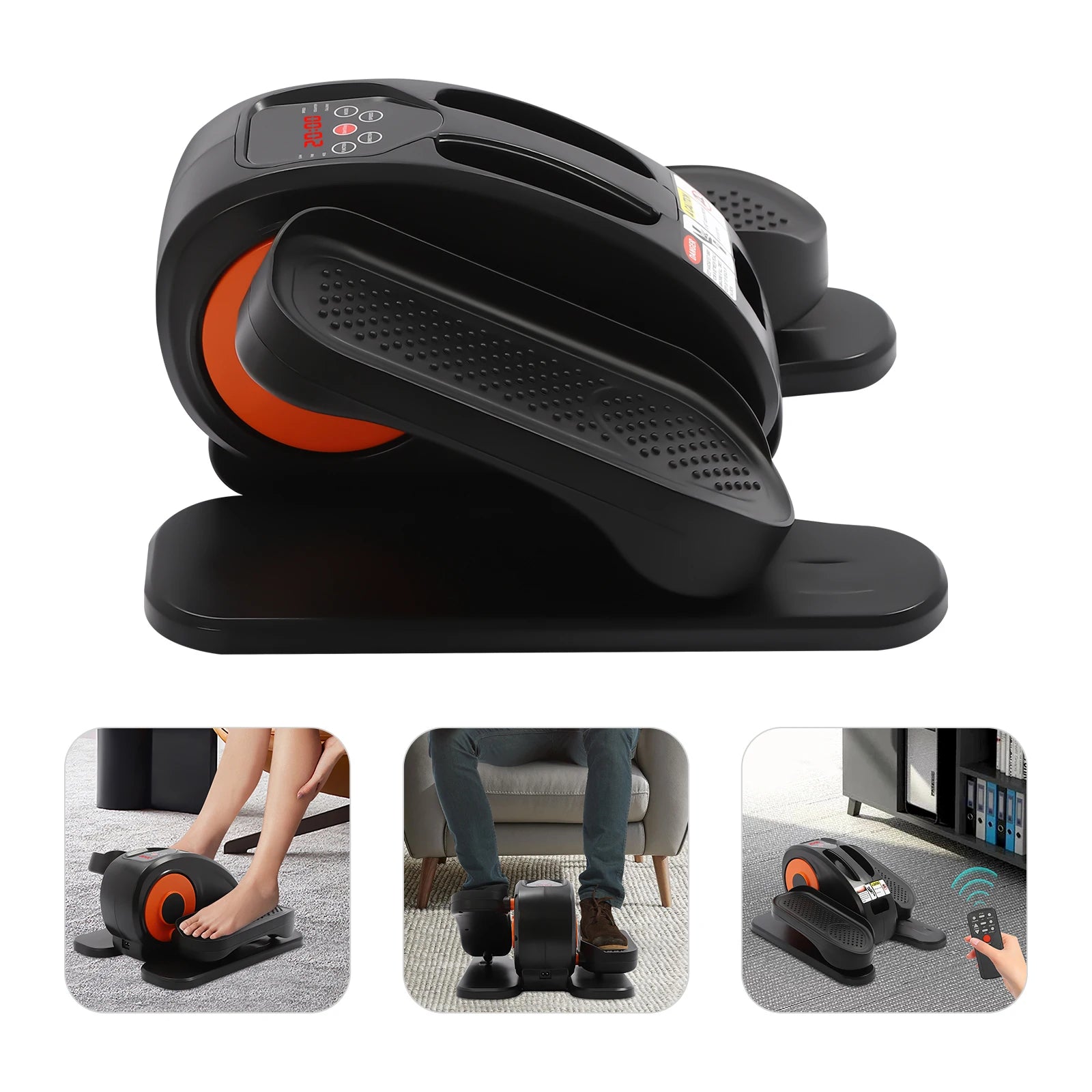 Under-Desk Elliptical Machine – Electric Leg Exerciser with Remote