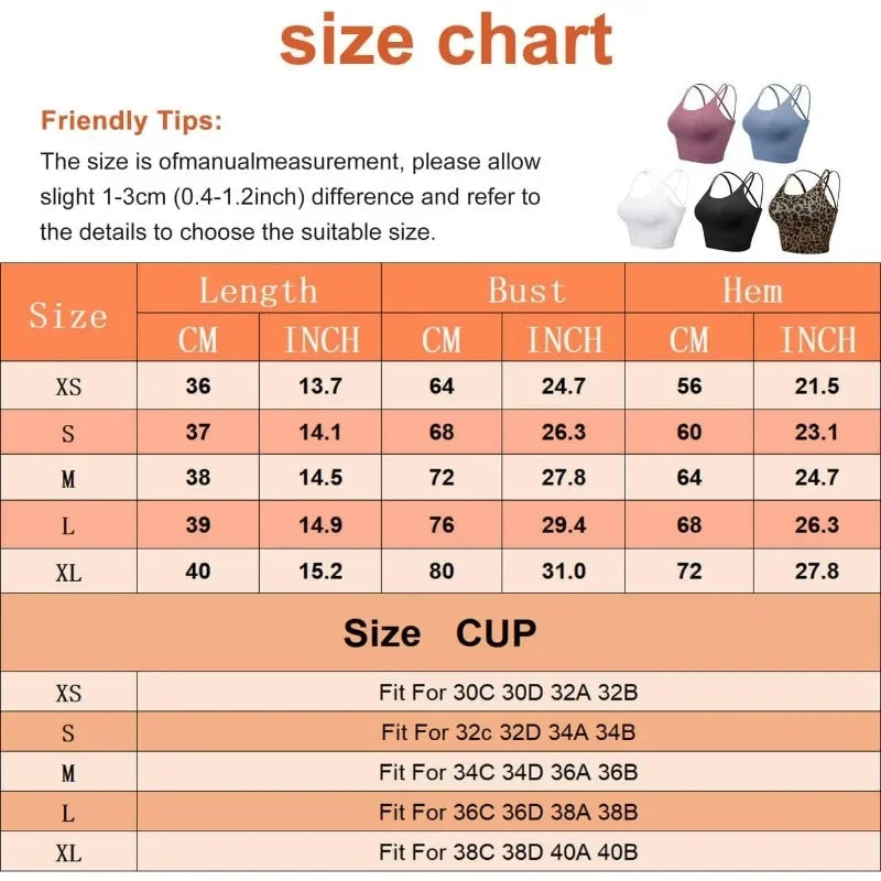 Women’s Padded Sports Bra Crop Top – Built-In Support