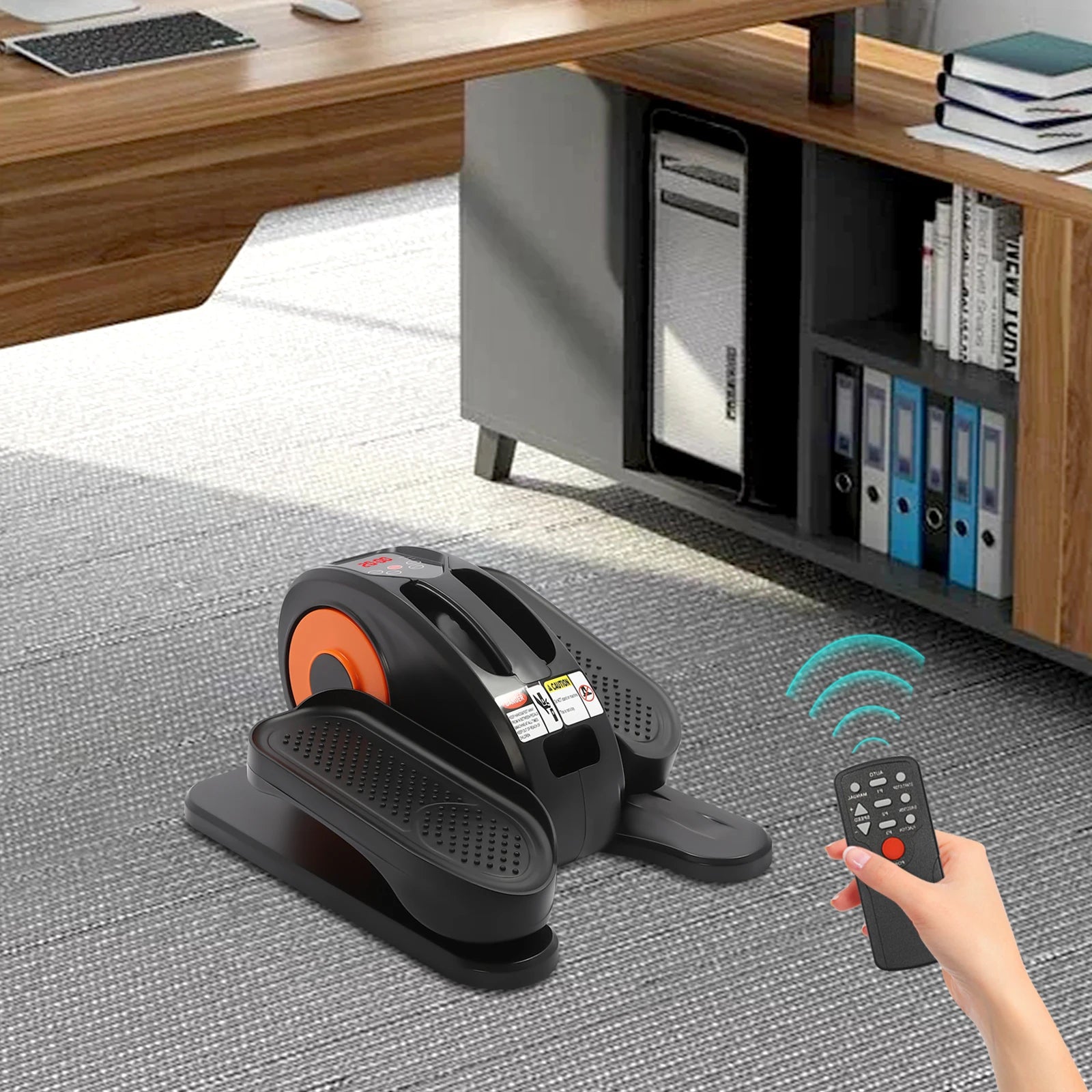 Under-Desk Elliptical Machine – Electric Leg Exerciser with Remote