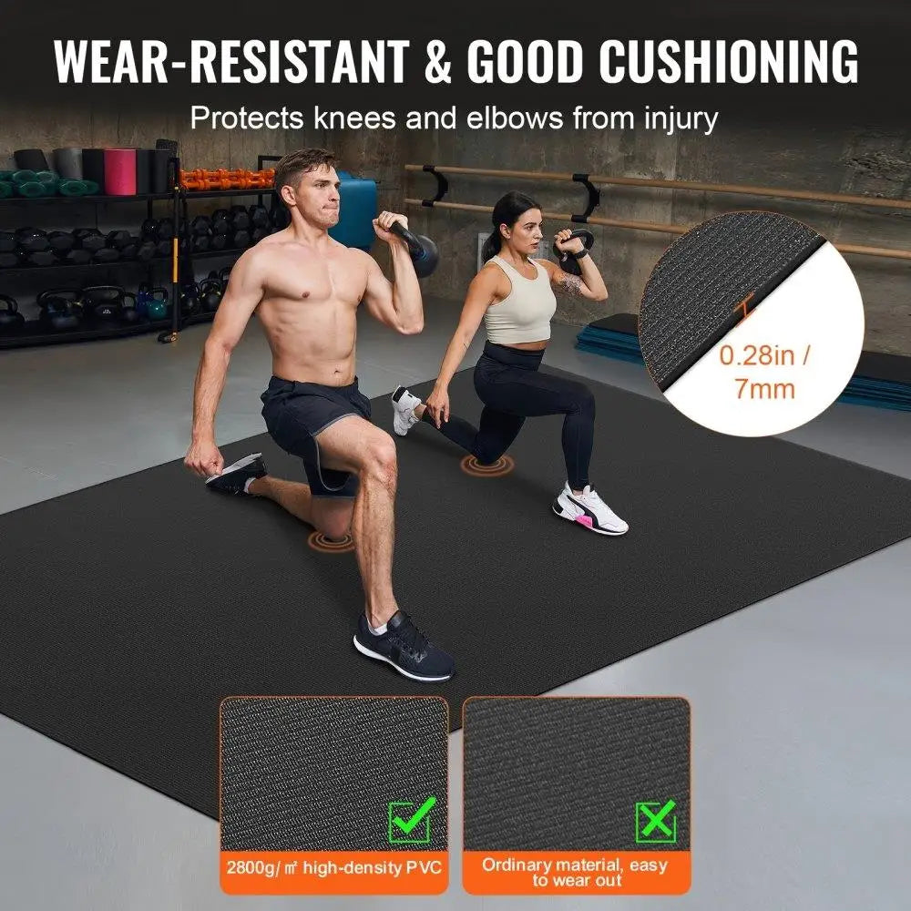 Premium Non-Slip High-Density Exercise & Yoga Mat with Carry Strap