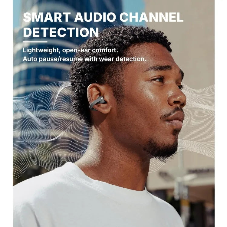 R1 Open-Ear Wireless Earbuds – Bluetooth 5.4 Clip-On Headphones