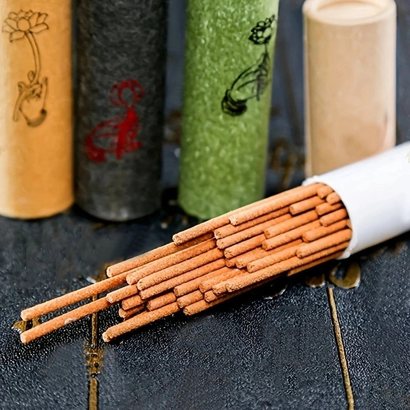 40Pcs Natural Sandalwood Incense Sticks – Home Aroma, Blessing & Buddha Prayer Ceremony