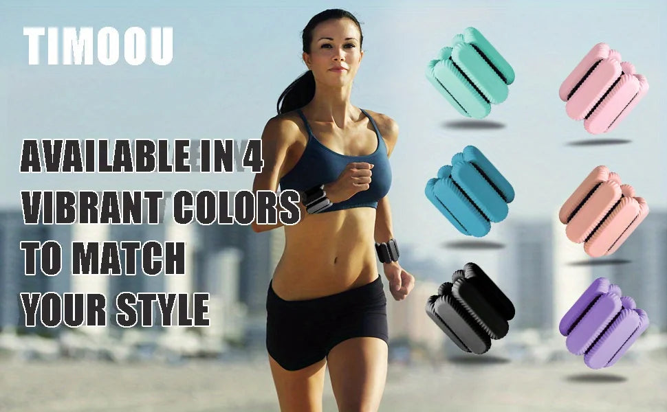 Adjustable Ankle & Wrist Weights Set – 2pcs (1lb Each, Purple)