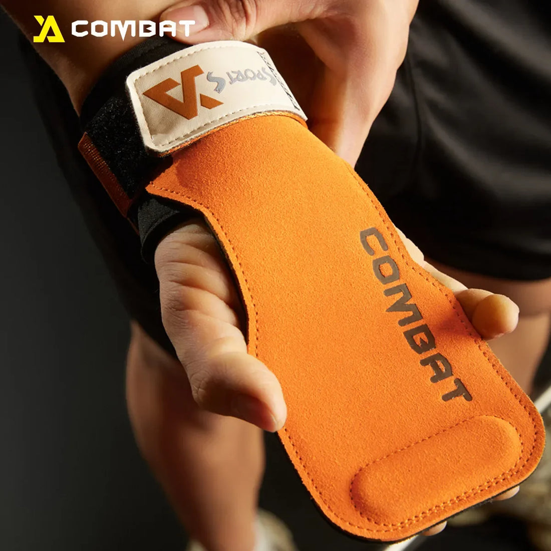 Professional Cowhide Gym Gloves & Lifting Pads – 1 Pair