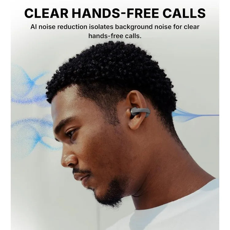 R1 Open-Ear Wireless Earbuds – Bluetooth 5.4 Clip-On Headphones