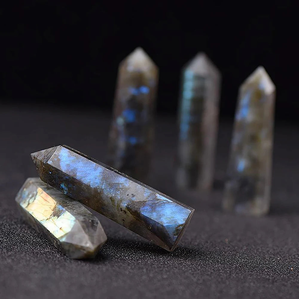 Natural Crystal Point Wand – Rose Quartz & Amethyst Healing Stones for Witchcraft, Decoration & Meditation