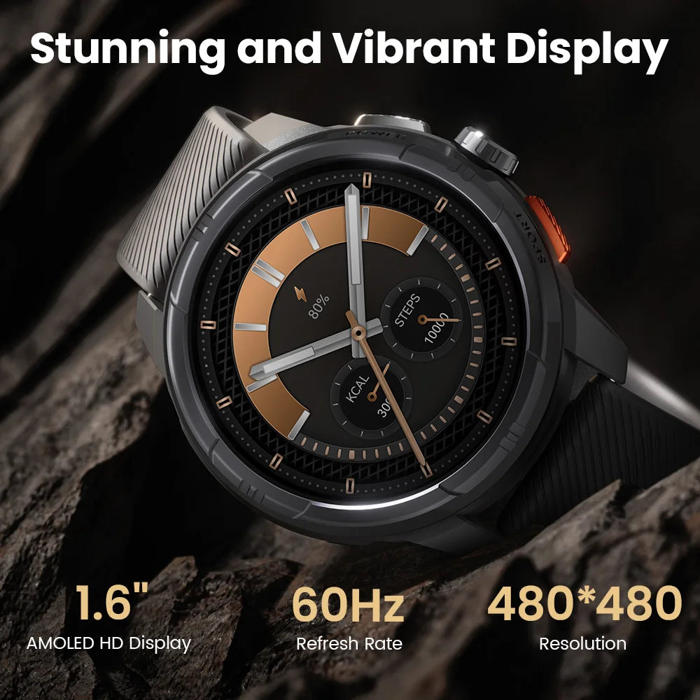 HAYLOU Solar Ultra GPS Smart Watch – 1.6" AMOLED, Bluetooth Calls, 5ATM