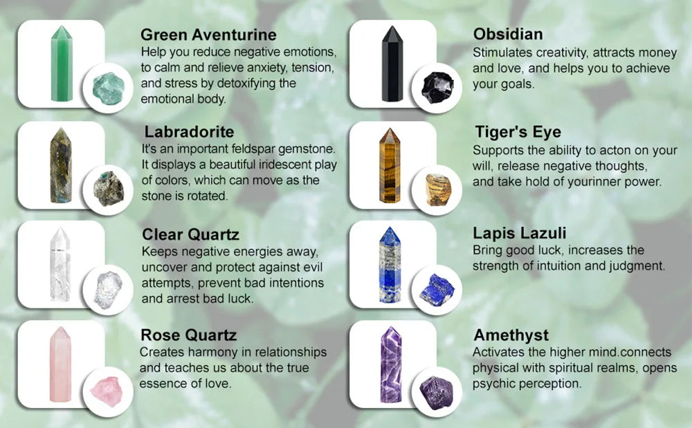 Natural Crystal Point Wand – Rose Quartz & Amethyst Healing Stones for Witchcraft, Decoration & Meditation